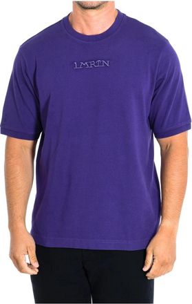 La Martina T-shirt met korte mouwen - Heren - T-shirts - Paars - L - Katoen - Tops
