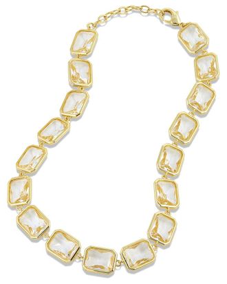 Savvy Cie Jewels 18K Plated CZ Bold Necklace