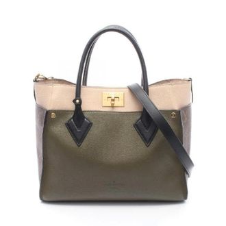 Louis Vuitton Pre-owned On My Side Monogram Leather 2way Handbag - Dames - Pre-owned - Groen - Maat: ONE Size Leer