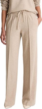 Vince Mid Rise Tailored Knit Wool-Blend Wide Leg Pant