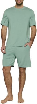 Eberjey Henry Stretch Tencel Modal Short Pajamas in Seagrass at Nordstrom, Size Xx-Large