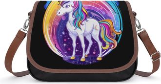 Generic Uni-corn-horse Crossbody Bags for Women Shoulder Messenger Bag Purse Handbags