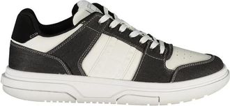 Tommy Hilfiger Polyester Sneaker met veters - Heren - Sneakers - Zwart - 40 EU - Polyester - Schoenen