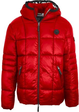 Plein Sport Small Circle Logo Quilted Red Jacket