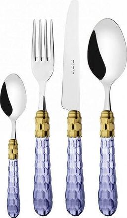 Bugatti Conjunto Compacto Azul Compacto Azul Compacto De 24 Piezas Cristallo Ghiera Dorata Bugatti