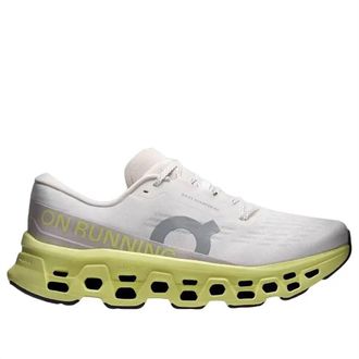 On Mens Cloudmonster 3 Running Shoes In Ivory - Limelight