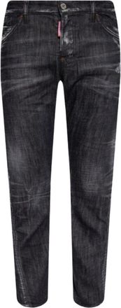 Dsquared2 Mens Sexy Twist Jean Black Denim Pants Cotton - Size 32 (Waist)