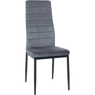 Clp Silla De Comedor Mayfair Gris Claro Terciopelo