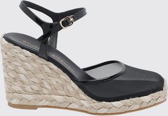 Stuart Weitzman Espadrillas a zeppa alta in nylon a rete con cinturino
