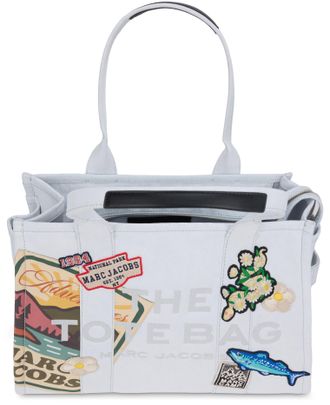 Marc Jacobs Womens Tote Bag Light Wash Cotton
