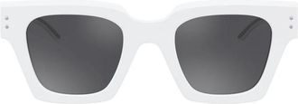 Dolce & Gabbana Vierkante zonnebril - unisex - Zonnebrillen - Wit - 48 MM - Accessoires