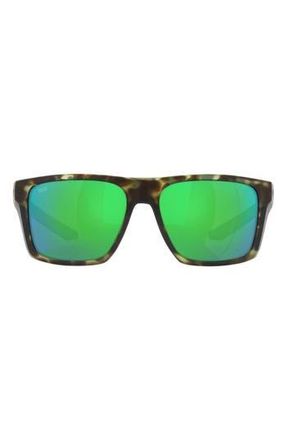 Costa 57mm Polarized Square Sunglasses in Green at Nordstrom Rack