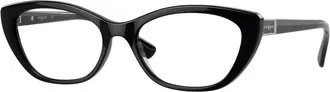Vogue Eyewear Womens Vo 5425-B Cat Eye Eyeglasses In Black