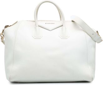 Givenchy Pre-owned Womens Antigona Medium Tote Bag - White Leather - One Size