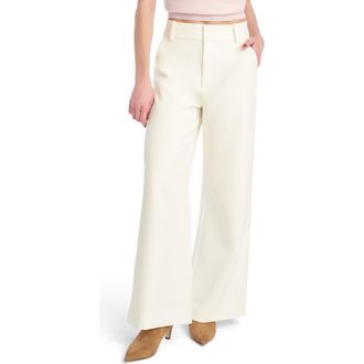 Favorite Daughter The Jones Wide Leg Pants in Pearl at Nordstrom, Size 12P