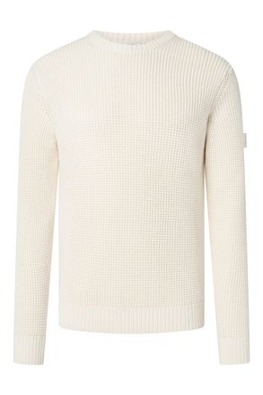 Joop Strickpullover JOOP JEANS Harono, Herren, Gr. XL, natural, Strick, Obermaterial: 100% Baumwolle, clean, unifarben, regular fit normal, Rundhals, einge