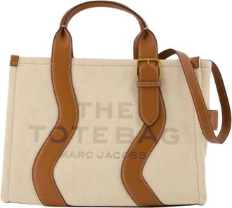 Marc Jacobs Wavy Canvas Medium Tote Bag - female - Marc Jacobs - Shopping Bags - Beige - ONE SIZE - Bags