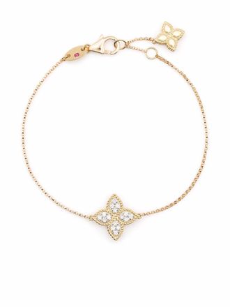 Roberto Coin Bracciale Princess Flower in oro giallo 18 carati e diamanti