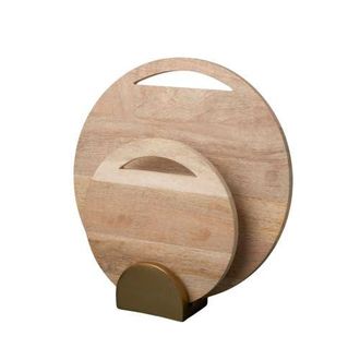 Be Home Leo Round Boards and Stand Set in Natural at Nordstrom