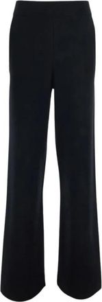 Max Mara Baldo Wijde Broek - Dames - Wijde Broeken - Zwart - L - Broeken