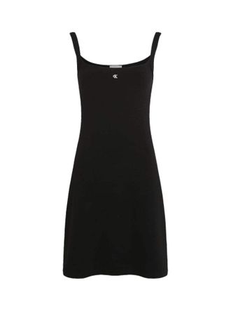 Calvin Klein Womens Soft Rib Fit & Flare Bodycon Dress, Black (Ck Black), M