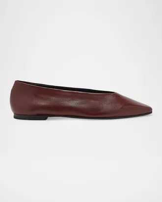 Aeyde Betty Nappa Leather Ballerina Flats