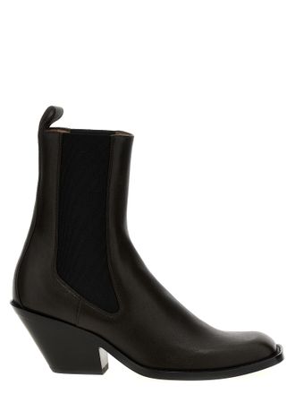 Khaite Brown Calfskin Chelsea Womens Boots