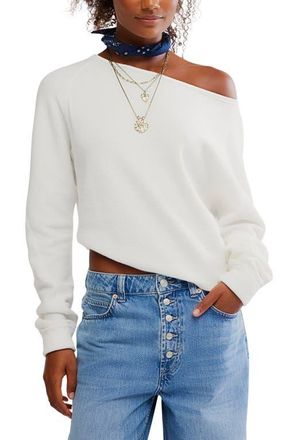Free People Jess One-Shoulder Thermal Top in Clean Ivory at Nordstrom, Size X-Large