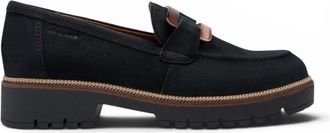 Tamaris Womens Blue Suede Leather Loafer Casual Shoes - 24722-43