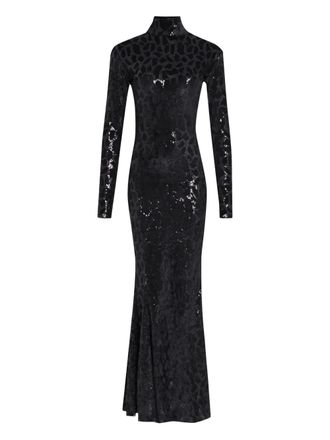 Amir Slama x Astrid sequined maxi dress - women - Polyester/Elastane - PP - Black