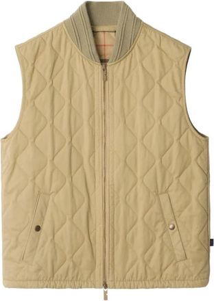 Burberry Vest - Heren - Bodywarmers - Beige - L - Katoen - Jassen
