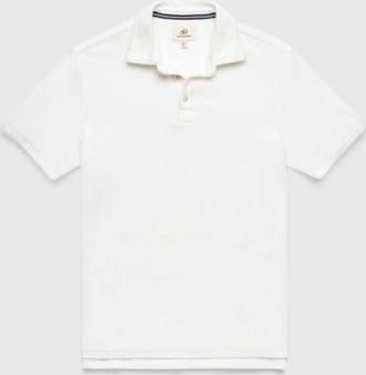 Surfside Supply Co. Ryan Saltwater Terry Polo in White at Nordstrom, Size X-Large