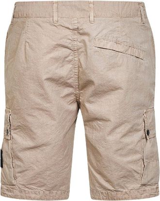 Stone Island Mens Desert Organic Cotton Twill Cargo Bermuda Shorts Beige Natural (veg) -> 100 %