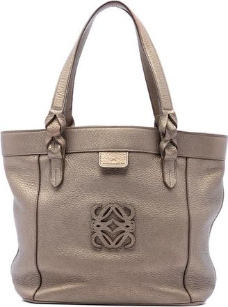 Loewe Pre-owned Loewe Metallic Leather Anagram Fusta Tote Ladies QFH7WIW96JS76FZH