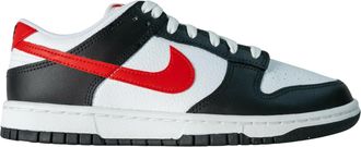 Nike Dunk Low Retro Sneaker in Black/University Red-White Leather Men