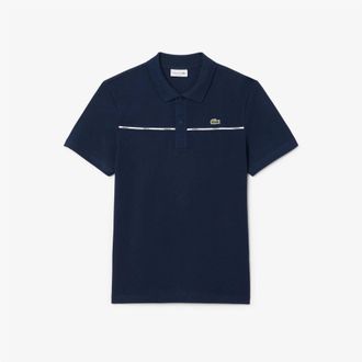 Lacoste Mens Ss Polo in Navy Blue - Size Medium
