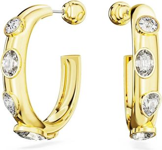Swarovski Dames Creolen Witgoud Dextera 5663261 - Dames - Oorbellen - Geel - ONE Size - Accessoires