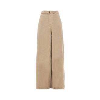 Emporio Armani Stretch poplin wide leg pants Woman 40