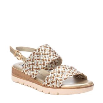 Xti Womens Woven Sandals In Gold