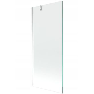 Desconocido Desconocido - Mampara De Ba&ntilde;era 1 Hoja Vidrio Transparente, 80x150 Cm, Perfil Cromo