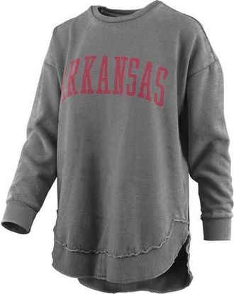 Pressbox Womens Pressbox Black Arkansas Razorbacks Vintage Wash Pullover Sweatshirt at Nordstrom, Size Small
