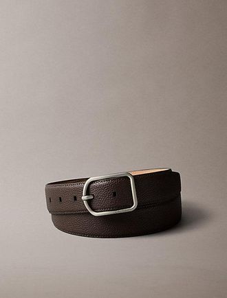 Calvin Klein Cintur&oacute;n De Piel Granulada
