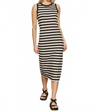Sanctuary Contrast Trim Maxi Dress In Black/macrame