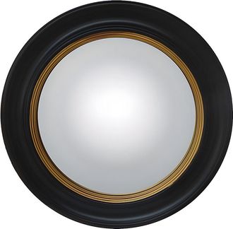 Vente-Unique Specchio occhio di strega - D.66 cm - Legno di paulownia Nero e dorato effetto ottone - FRANKLIN