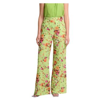 Kocca Wide Trousers, female, Green, Size: S Summer Fun Floral Long Trousers