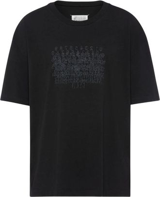 Maison Margiela Cotton Numerical T-shirt - Heren - T-shirts - Zwart - L - Katoen - Tops