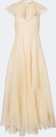 Zimmermann Ascent Flutter linen and silk cocktail dress