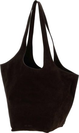The Attico Womens Dark Brown Suede Large Le Scoop Shopping Bag Darkbrown Exterior: Borse A Mano