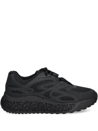 Guess Co cut-out detailing sneakers - women - Polyester/Polyester/Rubber/Polyurethane - 40 - Black
