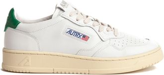 Autry Medalist Leather Sneakers with Green Heel Tab